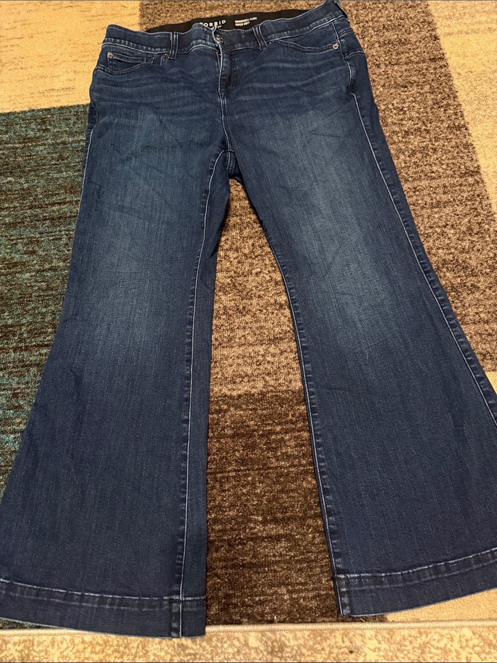 torrid Dark Blue Wide Leg  Bombshell Flare Jeans